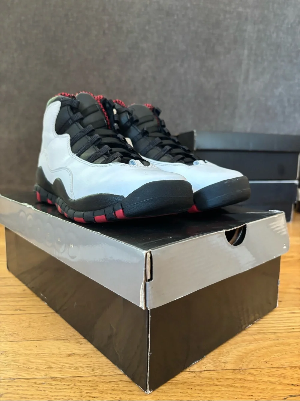 Jordan Men's White, Black and Red Low-Top Sneakers